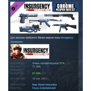 Insurgency: Sandstorm - Chrome Weapon Skin Set РОССИЯ