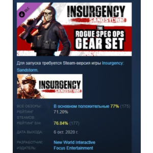 Insurgency: Sandstorm - Rogue Spec Ops Gear Set STEAM