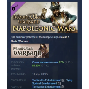 Mount & Blade: Warband - Napoleonic Wars DLC STEAM