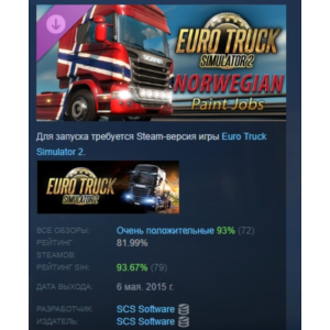 Euro Truck Simulator 2 Norwegian Paint Jobs Pack STEAM