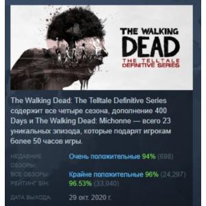 The Walking Dead: The Telltale Definitive Series STEAM