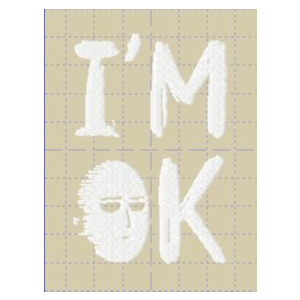 Дизайн машинной вышивки "Сайтама Im OK"
