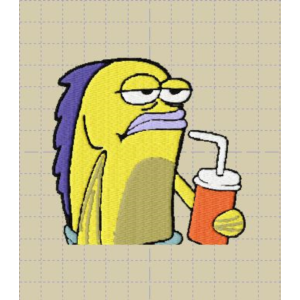 Дизайн машинной вышивки "Рыба"