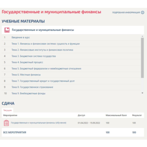 Государственные и муниципальные финансы ответы Синергия