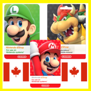 ⭐️ ВСЕ КАРТЫ⭐🇨🇦Nintendo eShop Gift Card 10-150 CAD