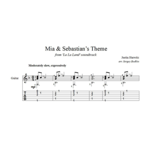Mia & Sebastian’s Theme (Ла Ла Лэнд) для гитары