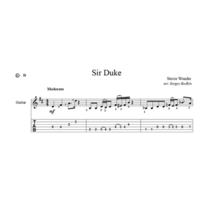 Sir Duke (Стиви Уандер) для гитары