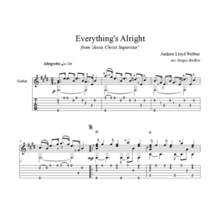 Everything's Alright (Jesus Christ Superstar)для гитары
