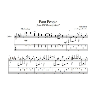 Poor People - Алан Прайс для гитары