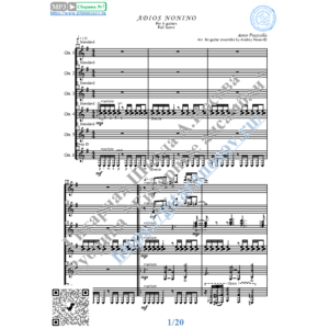 Adios Nonino_Piazzolla (Ноты для 6-ти гитар)