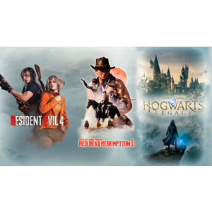 Red Dead Redemption 2 + Resident Evil 4+Hogwats Legacy