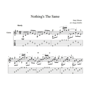 Nothing´s The Same (Гэри Мур) для гитары
