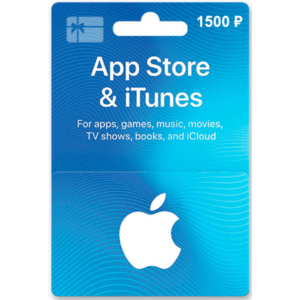 Подарочная карта iTunes Apple AppStore 1500 рублей РФ🎁
