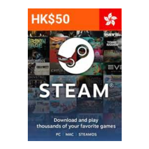 STEAM WALLET GIFT CARD HKD 50 ≈ 6.35 $