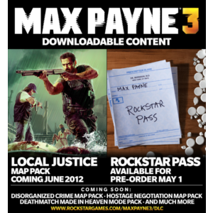 Max Payne 3 -Rockstar Pass DLC Steam CD Key REGION FREE