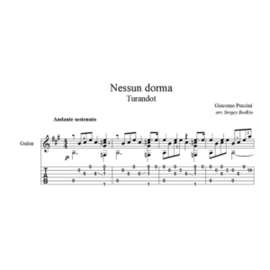 Nessun dorma (Турандот) для гитары