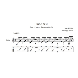 Сибелиус Этюд II для гитары