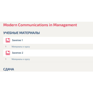 Modern Communications in Management тест Синергия ответ