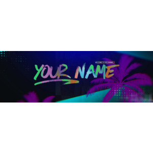 Psd-шаблон баннер (шапки) для Twitch Акварель