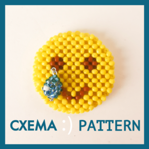 Схема для бисера: Смайл со слезой 🥲