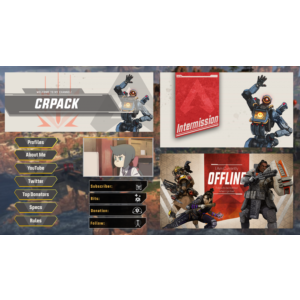 Заставки и оверлеи Twitch для Photoshop APEX Legends