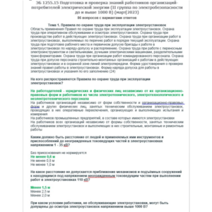 ЭБ 1255.15 (март 2023) 2 группа до и выше 1000В