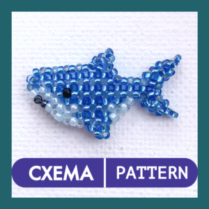 Схема для бисера: Акула 🦈 RU|EN