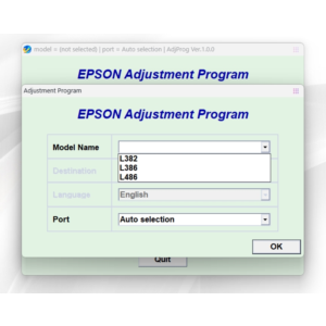 EPSON Adjustment Program Reset L382-L386-L486