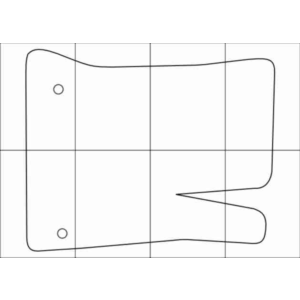 CITROEN С4 PICASSO 2006-- Лекала автоковриков, вектор