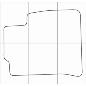 FORD FIESTA 2005-2008 Лекала автоковриков, вектор