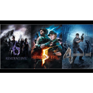 ⭐️ Resident Evil 4 + Resident Evil 5 + Resident Evil 6