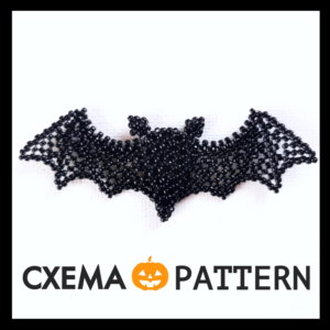 Схема для бисера: Летучая мышь 🦇 RU|EN