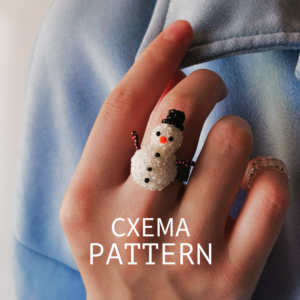 Схема для бисера: Снеговик ⛄️ RU|EN