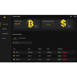 ReactJS UI kit for Crypto Wallet