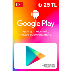 Google Play Store турецкий цифровой код 25 TR