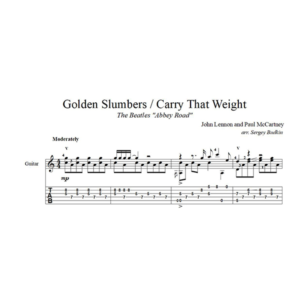 Golden Slumbers/Carry That Weight(The Beatles) гитара