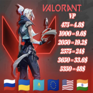 Valorant VP EU/Россия/Украина/KZT 🌎 475-5350 VP 🔑