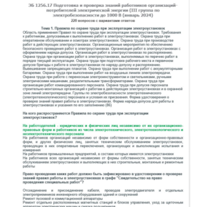 ЭБ 1256.17 (январь 2024) 3 группа до 1000В
