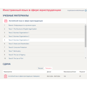 Английский язык в сфере юриспруденции.Тест Синергия/МТИ