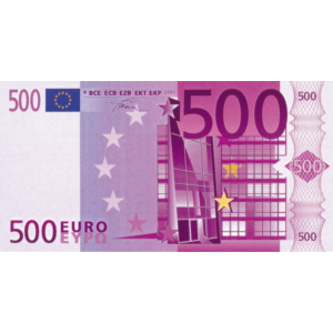 Отсканированные изображения Евро номиналом 5,10,20,50,100,200,500.