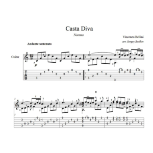 Casta Diva (В.Беллини-Норма) ноты для гитары