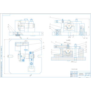 Кондуктор сверлильный для обработки вала в компасе