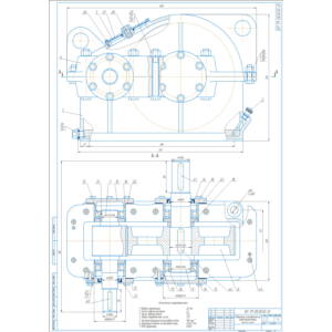 Чертеж редуктор цилиндрический. Сборочный и СП