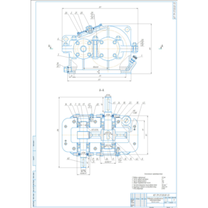 Чертеж редуктор цилиндрический. Сборочный и СП