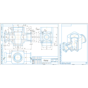 Чертеж МЧ00.03.00.01 корпус в компасе