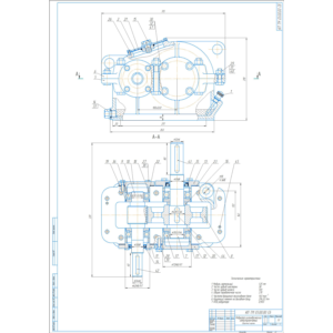 Чертеж редуктор цилиндрический. Сборочный и СП
