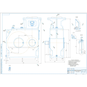 Чертеж редуктор коническо-цилиндрический в компасе