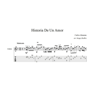 Historia De Un Amor (Карлос Альмаран) ноты для гитары