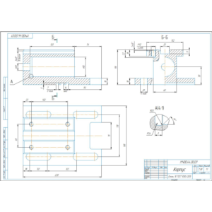 МЧ00.44.00.01 корпус. Рабочий чертеж детали в компасе