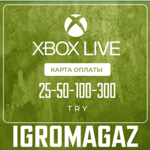 Карта оплаты Xbox Live 50-100-300 TRY 🔵 Турция